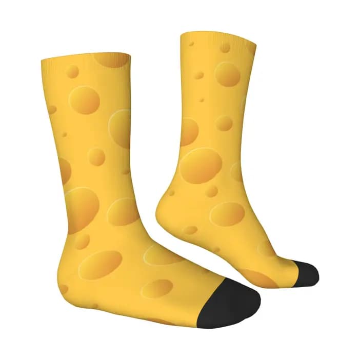 Chaussettes mi-mollet pour hommes à imprimé dessin animé mignon et amusant
