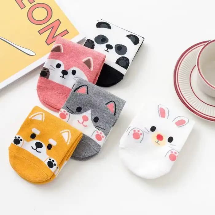 5 paires de chaussettes tricotées amusantes et mignonnes pour femmes