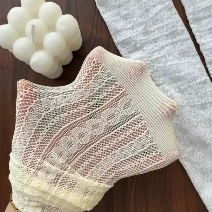 Chaussettes pour femmes mince été nouveau blanc noir évider