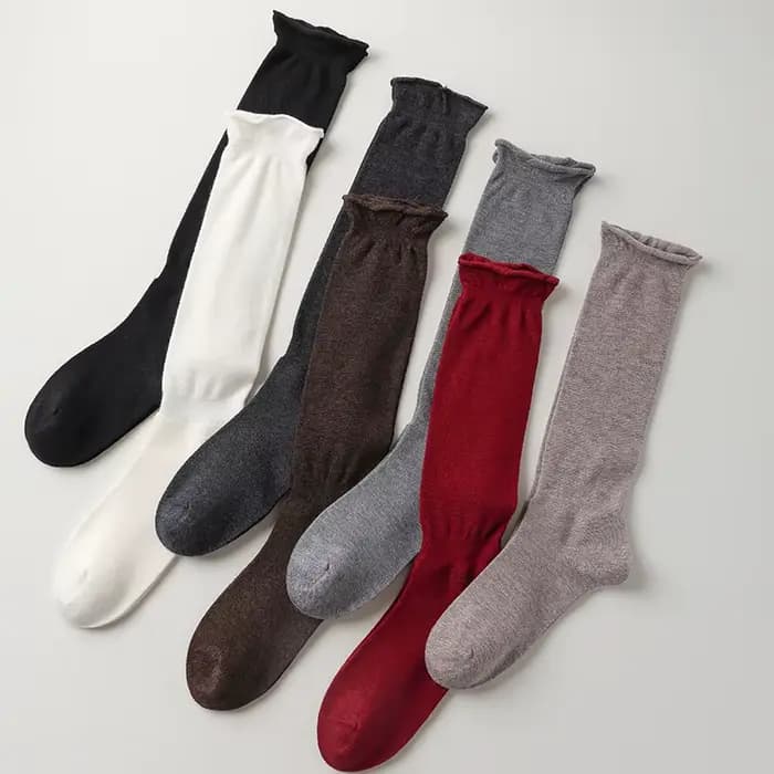 Chaussettes à manchette en laine Ultra fine haut de gamme pour femmes