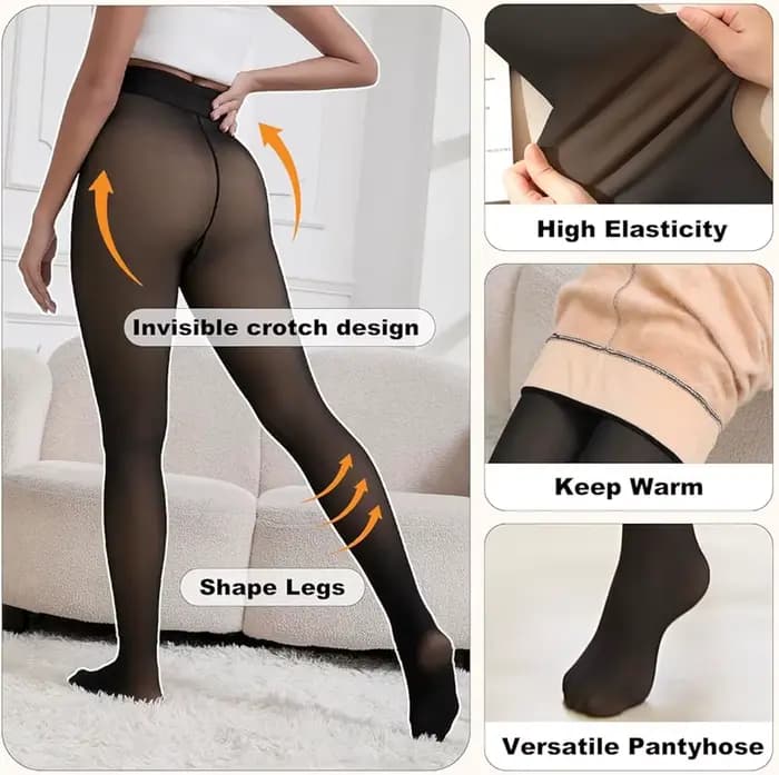 Collants thermiques doublés polaire