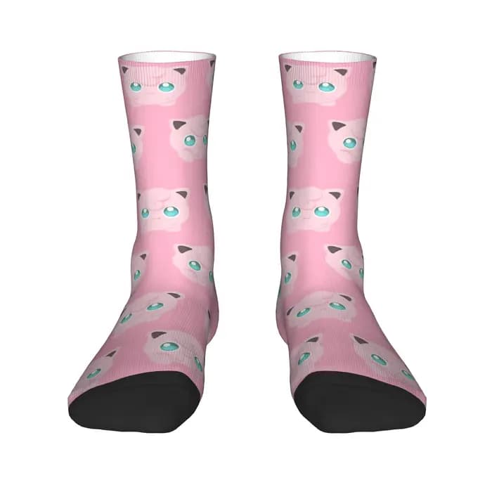 Femmes hommes chaussettes Jigglypuff bas automne drôle moyen doux