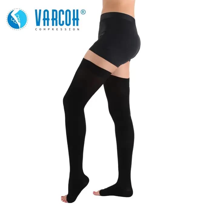 Bas de contention pour hommes et femmes 20-30 mmHg – Chaussettes de soutien ferme pour varices, œdèmes, grossesse et récupération