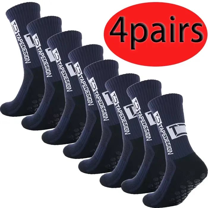 2/4 paires de chaussettes de sport TC bleu marine pour hommes et femmes