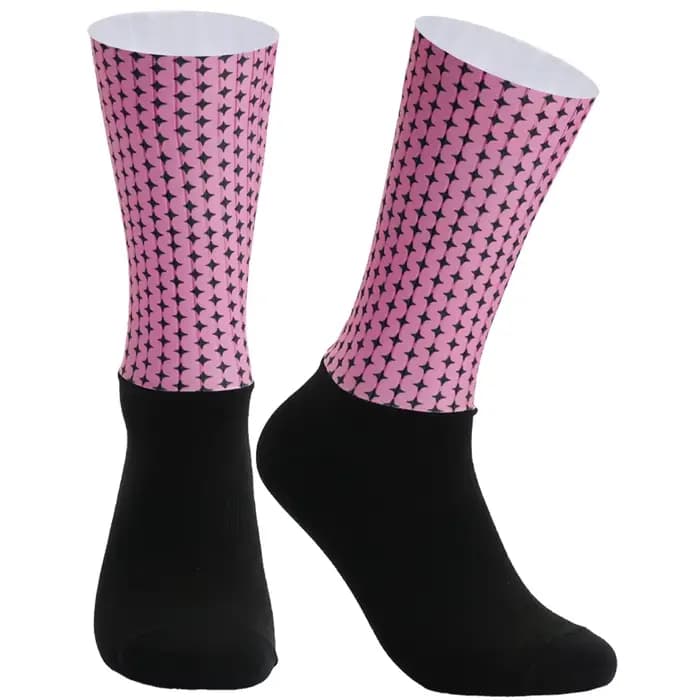 Chaussettes de cyclisme professionnelles 2025 – Antidérapantes en silicone, aérodynamiques, pour homme, Coolmax, respirantes, pour le vélo et le basketball