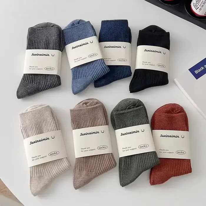 Chaussettes longues en coton élastique pour hommes