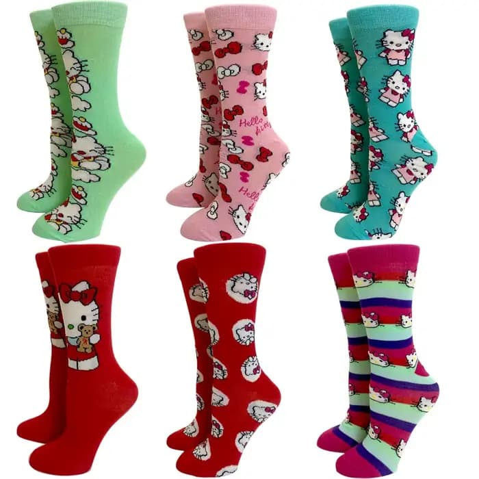 Anime Colorful Funny Happy Casual Long Socks for Women