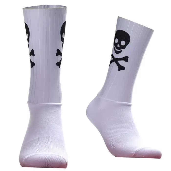 Aero Skull Sports Silicone 2025 nouvelles chaussettes de cyclisme antidérapantes Pro