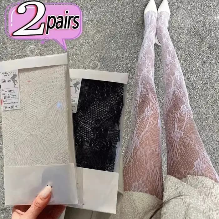Lolita – collants floraux Style Punk pour filles