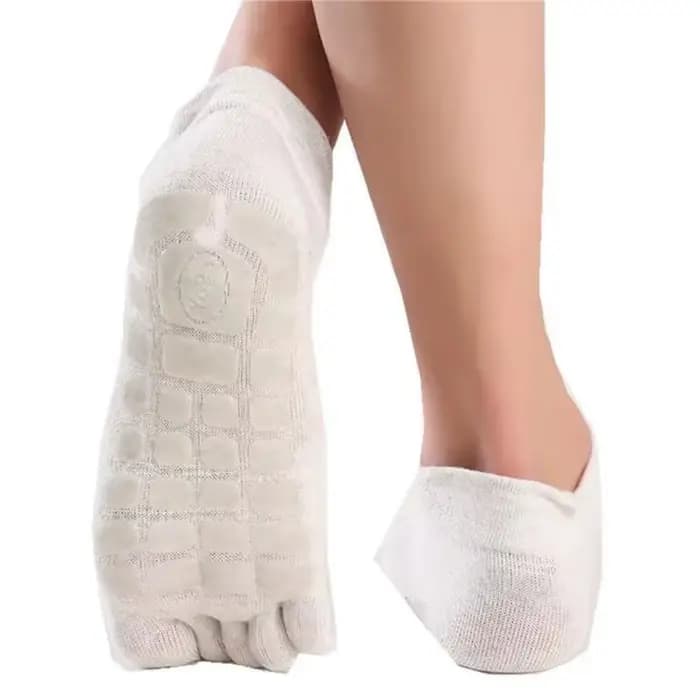 Mode nouveaux hommes hiver épaissi cinq doigts chaussettes chaud antidérapant poignée Fitness orteil bas mollet
