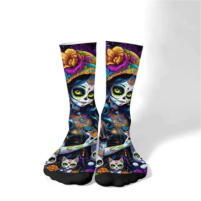 Chaussettes pour Homme Confortables et Respirantes, Thème Jour de la Fréquence, Nouveauté Intéressante, Loisirs Hip Hop, Style Rétro, Cadeau Idéal