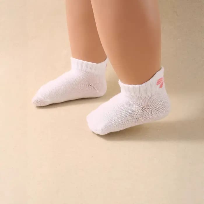 5 paires/ensemble de chaussettes blanches pour bébé