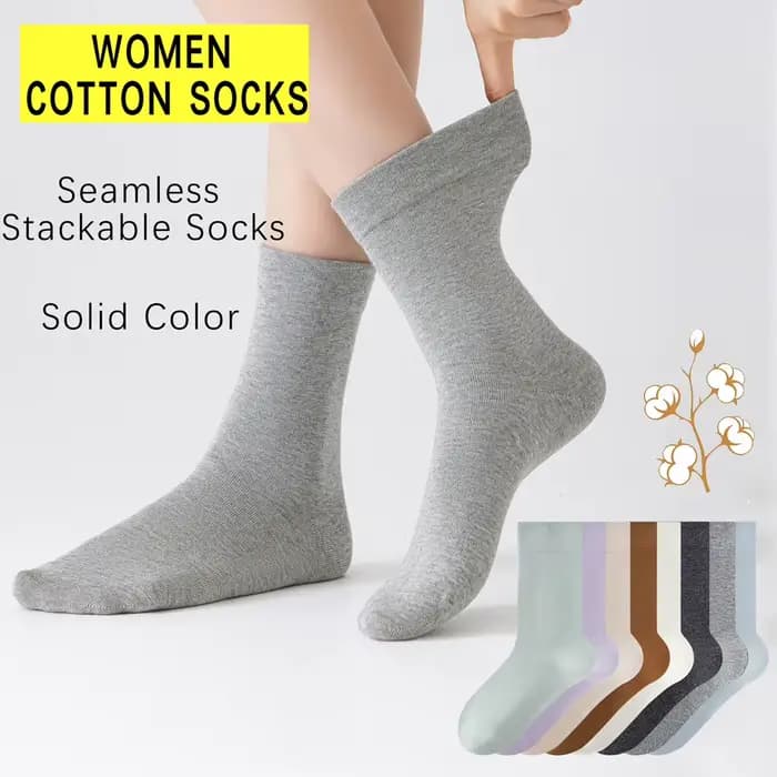 Chaussettes en coton sans couture empilables pour femmes - Portez-les en version tombante ou droite