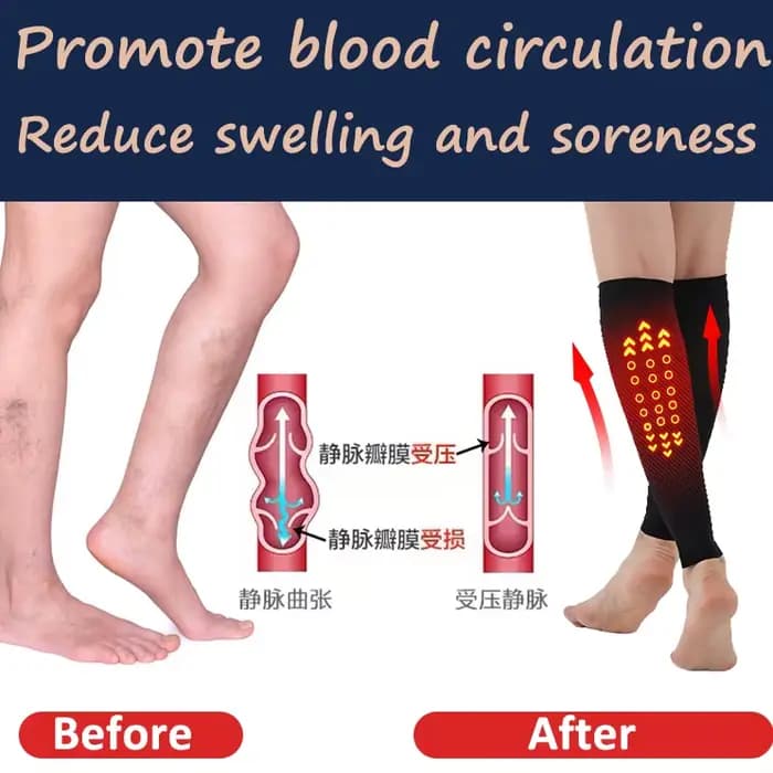 1 paire de chaussettes de Compression de mise en forme du mollet pour prévenir les varices