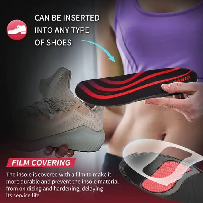 1 Paire de Semelles Orthopédiques Sportives Premium en Gel TPU