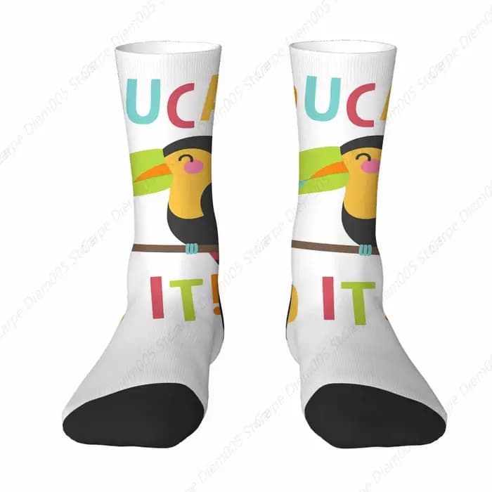 Toucan-Chaussettes drôles pour hommes et femmes