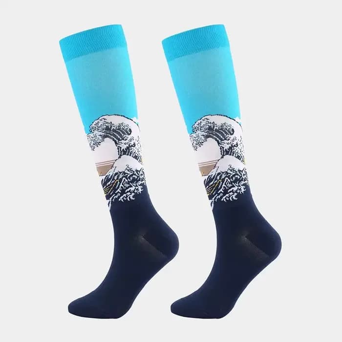 Chaussettes de Compression amusantes pour hommes et femmes