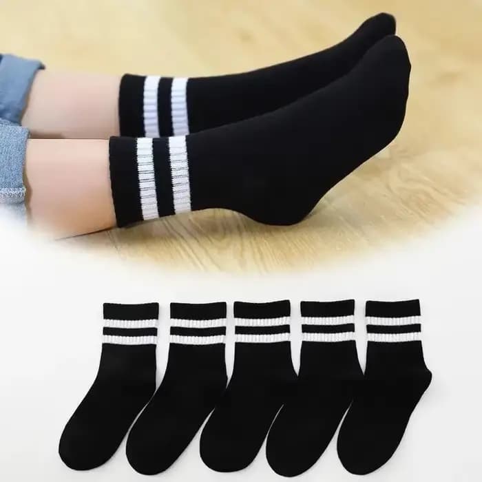 5 paires/couleur Pure doux respirant coton enfants chaussettes d'école filles garçons décontracté gris noir blanc sport