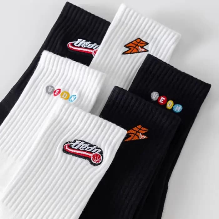 2025 Veidoorn chaussettes de sport hommes femmes coton peigné athlétique rembourré respirant élastique
