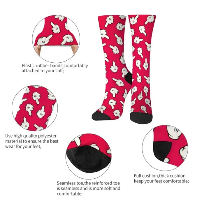 Chaussettes imprimées de dessin animé drôle