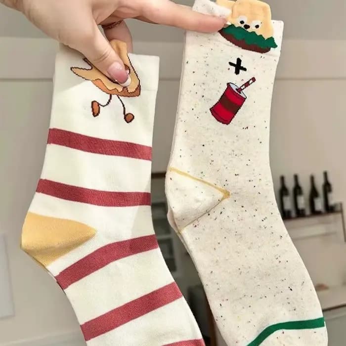 Chaussettes confortables à tube moyen pour femmes