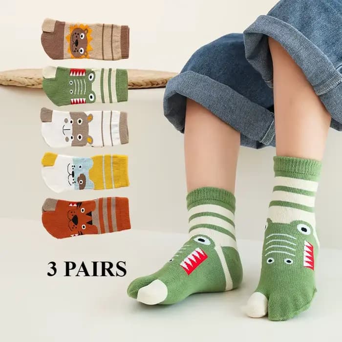 Chaussettes de sport en coton à deux doigts pour enfants