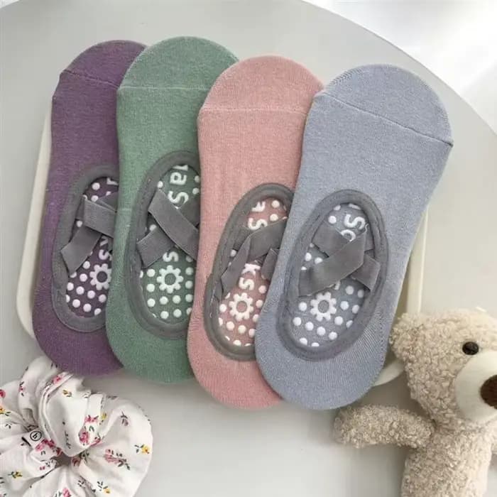 Dreamlikelin 1 paire de chaussettes de Pilates antidérapantes pour débutantes