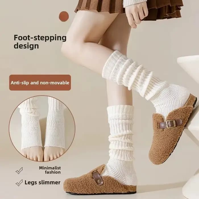 Lolita Y2k – chaussettes de mollet blanches longues