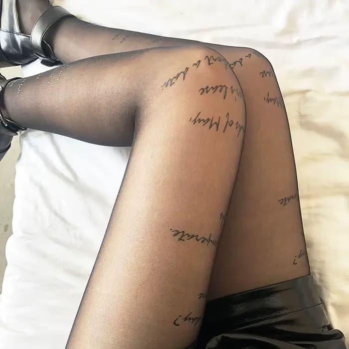 Collants Transparents en Nylon Noir pour Femme