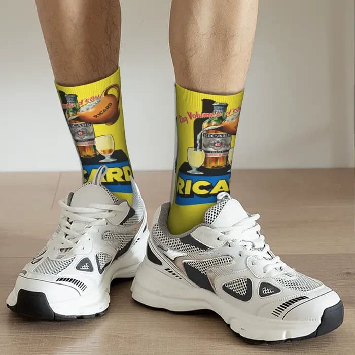 Chaussettes personnalisées Ricard pour hommes