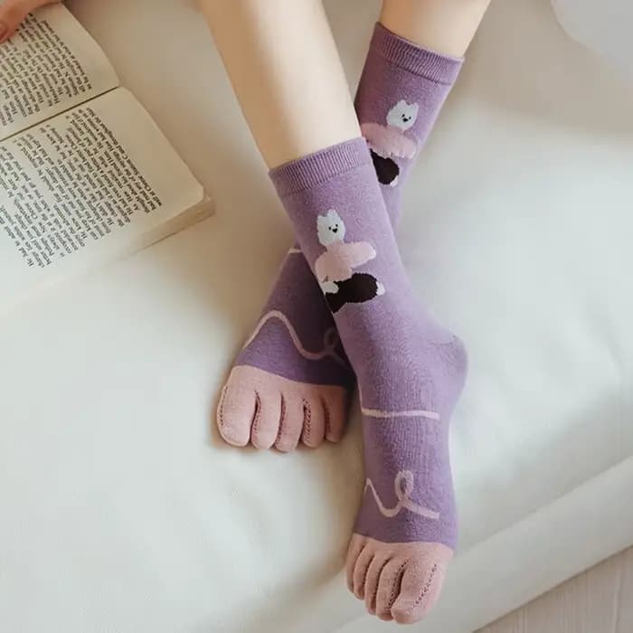Chaussettes pour femmes, mignonnes, amusantes, à motifs de dessins animés, style dopamine, douces, sportives, confortables, respirantes, en coton, pour filles, vente en gros, chaussettes kawaii à orte