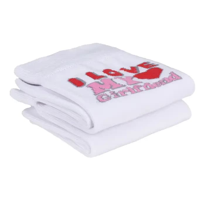 J'aime ma petite amie petit ami hommes femmes chaussettes de mode bas drôles saint valentin