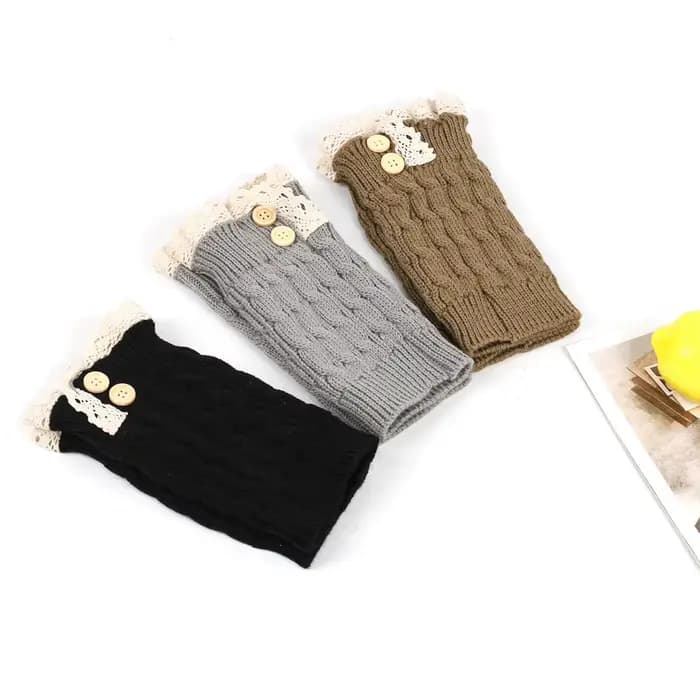 Jambières pour femmes cheville hiver chaud Stretch tricoté Slouch thermique dames épais laine poignets bottes chaussettes femme guêtre Lolita Y2k