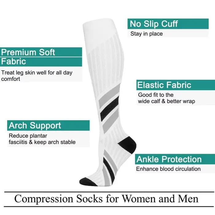 1 paire de chaussettes à haute Compression pour hommes et femmes