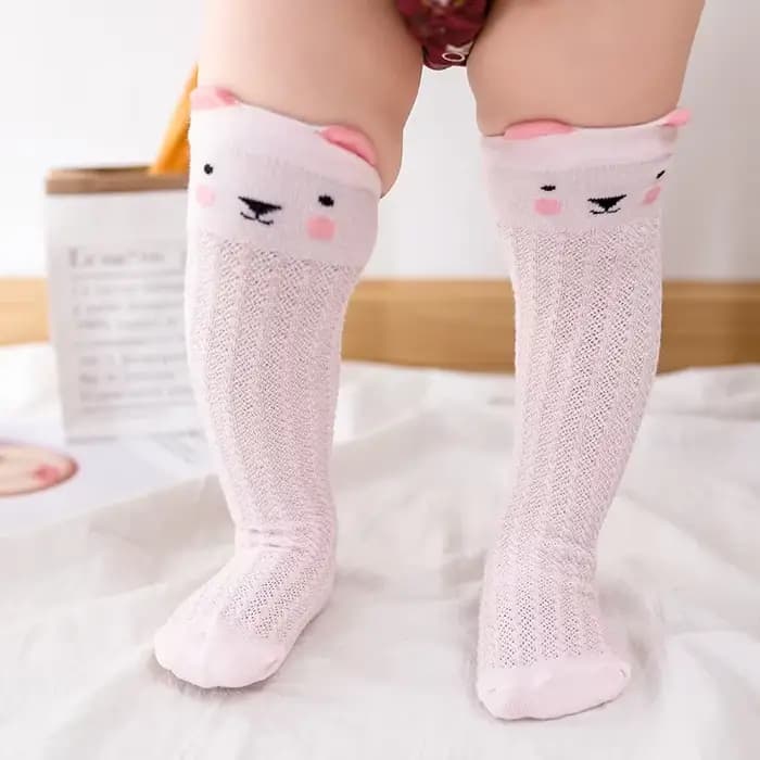 Chaussettes longues et douces pour nouveau-né fille et garçon, jambières en coton fin et maille, pour l'été