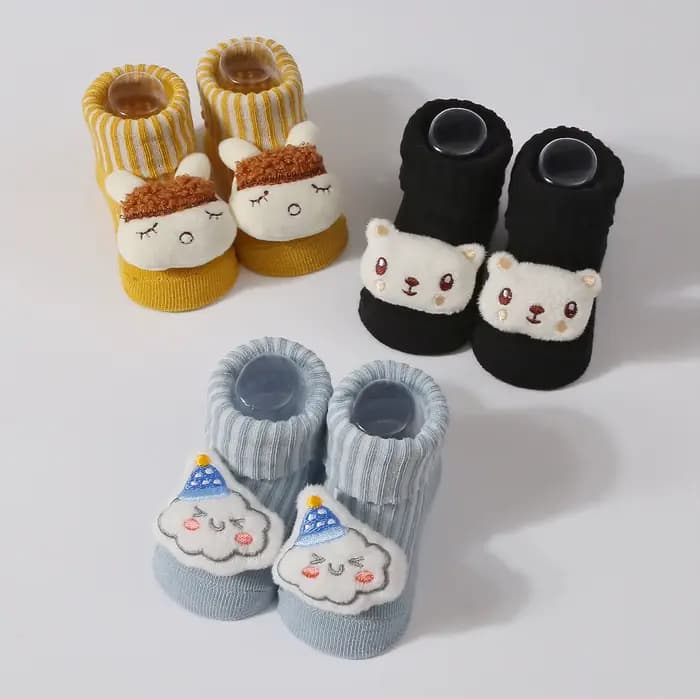 3 paires/ensemble bébé chaussettes filles garçons nouveau-né accessoires dessin animé animaux enfants cadeau vêtements enfant infantile trucs coton respirant chaussette