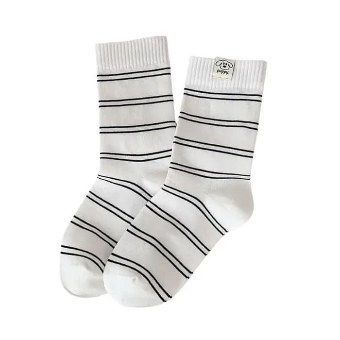 Nouvelles chaussettes pour femmes automne mode Simple quotidien décontracté rayé
