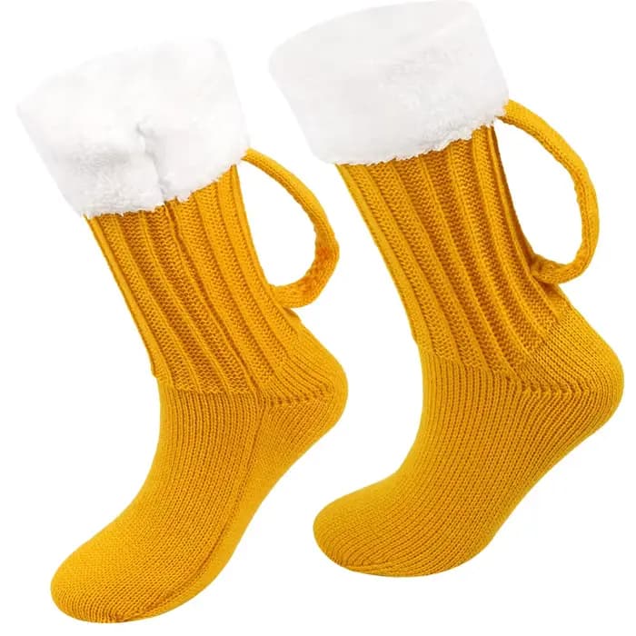 Chaussettes épaisses pour tasse de bière pour femmes et hommes