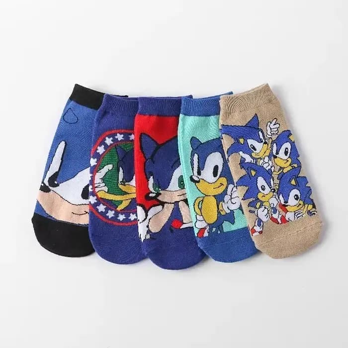 Chaussettes en coton tricoté Sonic, motif dessin animé, 1 paire aléatoire, pour garçons et filles, tendance mode, dérivés d'animation