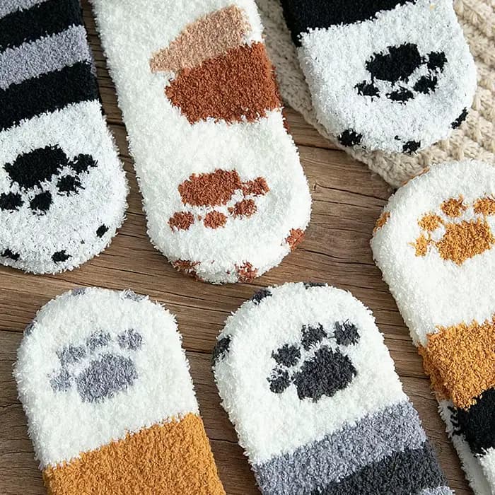 Chaussettes en velours de corail pour femmes et filles