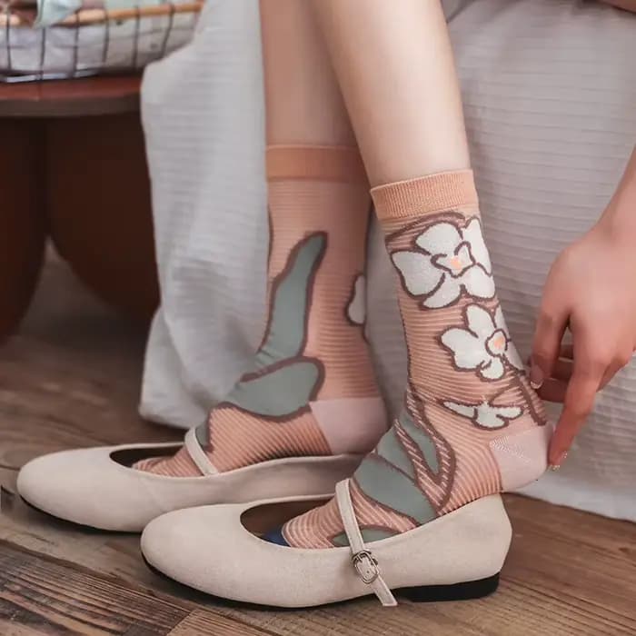 Femmes à la mode chaussettes Style coréen été nouvelles