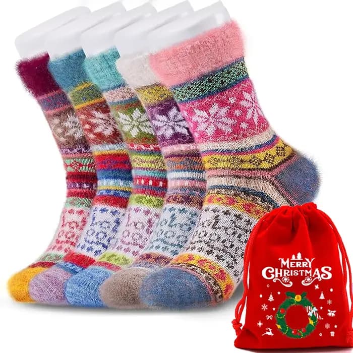 5 paires de chaussettes pelucheuses et confortables pour femmes