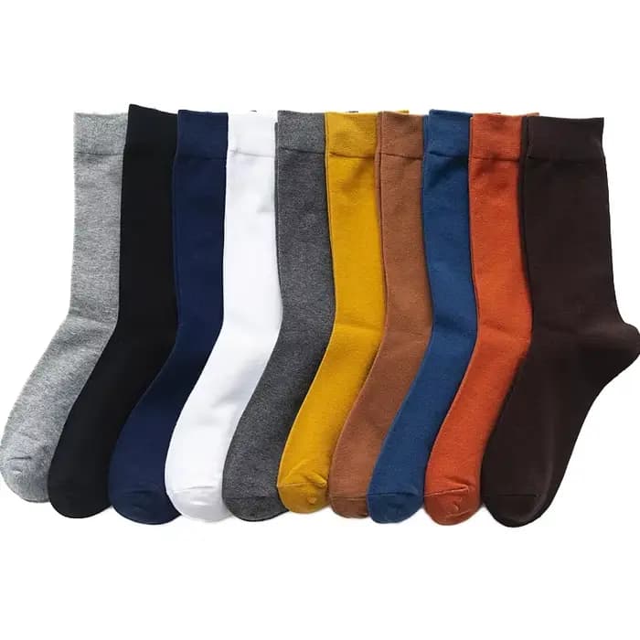 5 paires de chaussettes longues en coton pour hommes