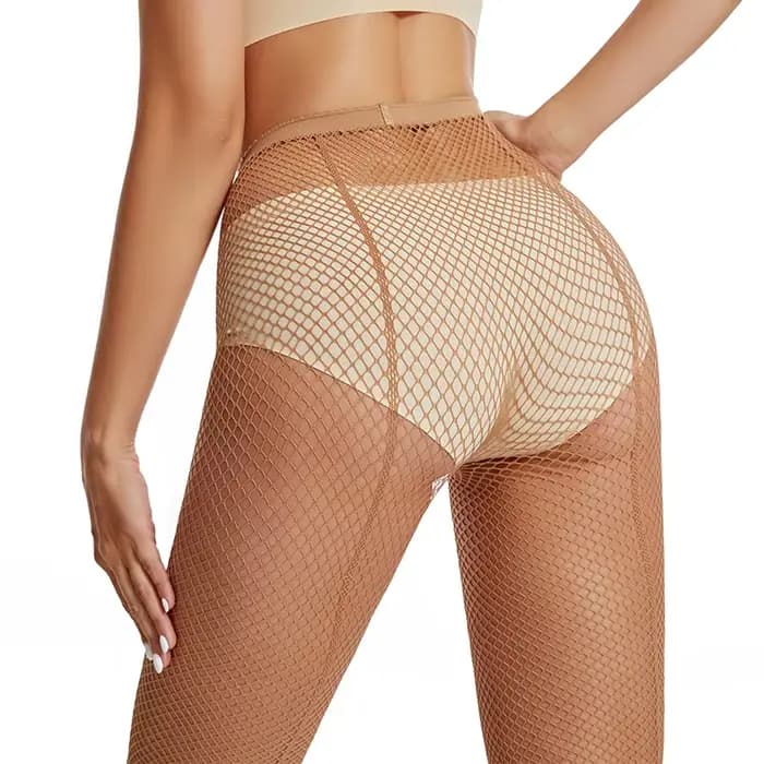 BONAS femmes ligne sur le dos résille collants Sexy maille Nylon