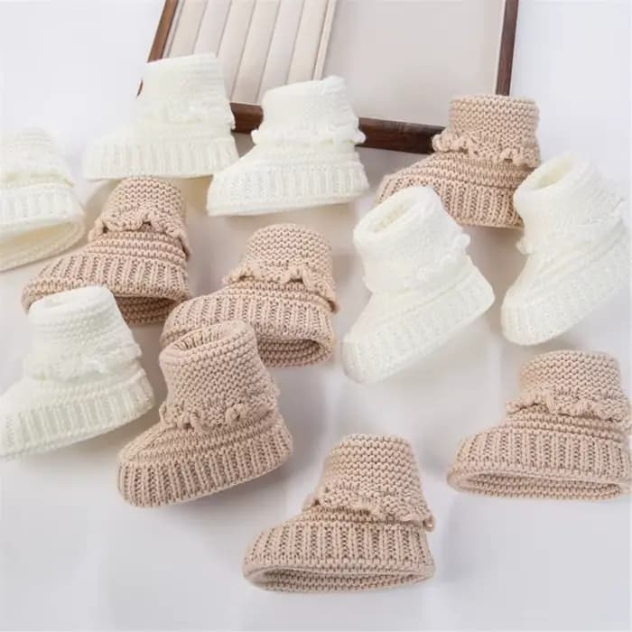 Chaussettes courtes en tricot doux pour bébé