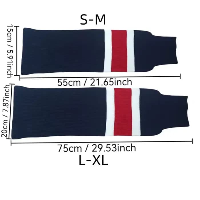 1 paire de chaussettes de hockey sur glace pour hommes et femmes