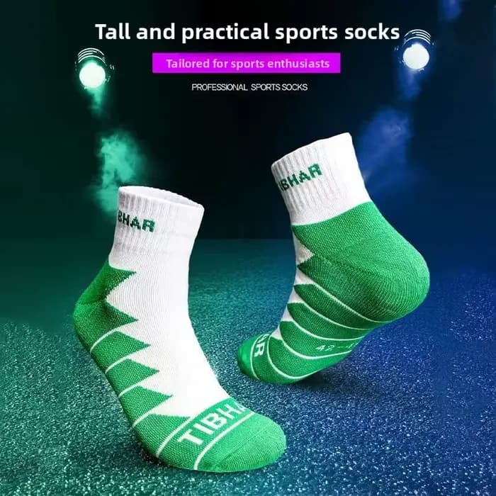 TIBHAR chaussettes de sport respirantes pour tennis de table pour hommes et femmes