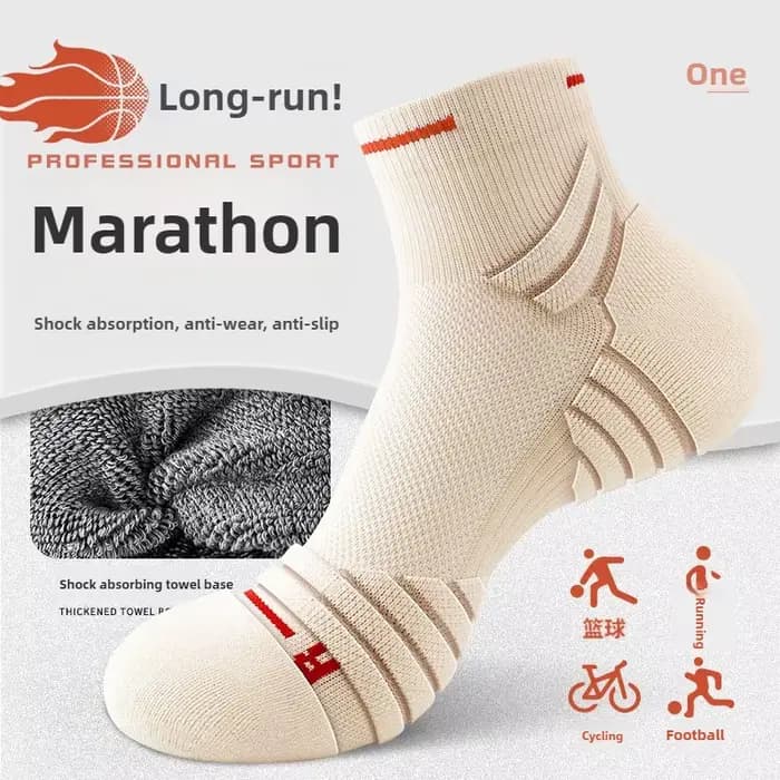 2 paires-chaussettes de course athlétiques pour hommes