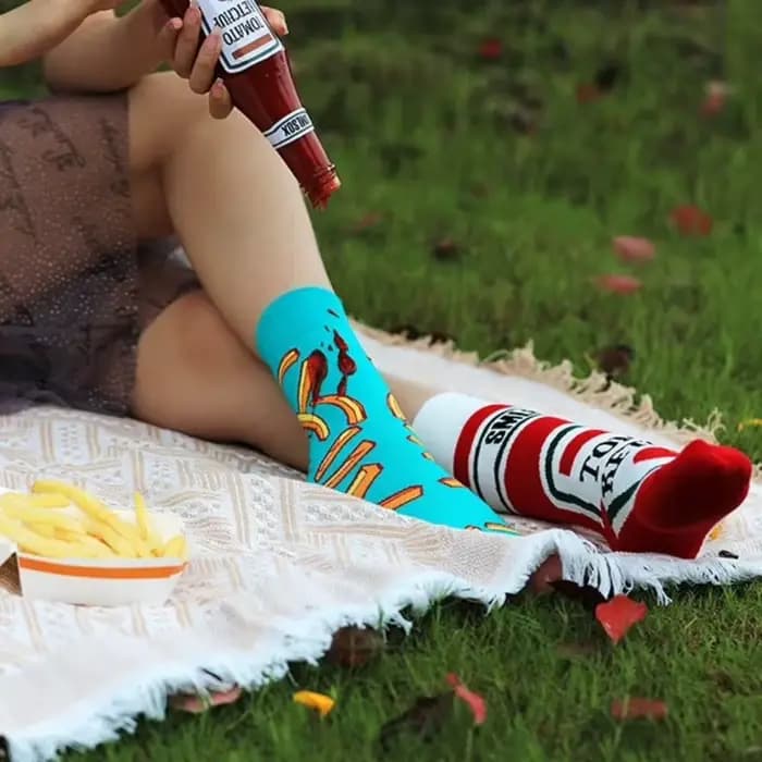 Chaussettes en coton colorées AB Tide pour hommes et femmes