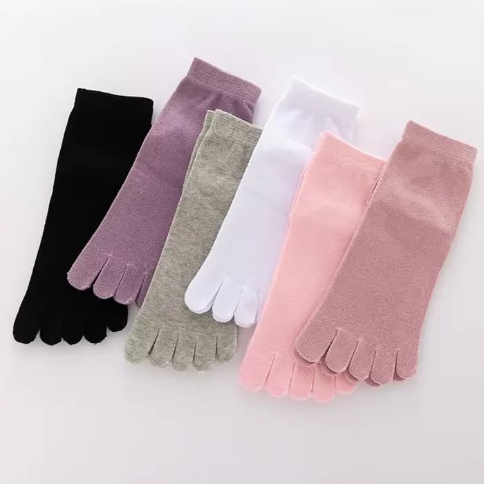 Chaussettes à cinq doigts pour femmes, en pur coton, à cinq orteils, absorbant la sueur, Tube central, à bout fendu, chaudes pour l'hiver